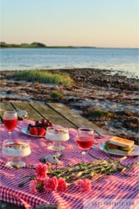 beach, Denmark, Vrinners, Dänemark, lovethatbite, picnic, sunset, grapes, strawberry, juice, sandwich, flowers, shells, sea, beautiful, view