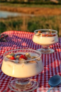 Kammerjunker, danish, biscuits, Denmark, Koldskål, buttermilk, vanilla, summer, treats, cold, bowl, strawberry, beach, picnic