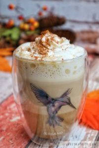 umpkin spice latte, drink, hot, recipe, pumpkin pie spice, sprinkle, decorate, fresh, whipped cream, glass, fall, favorite, how to make, homemade